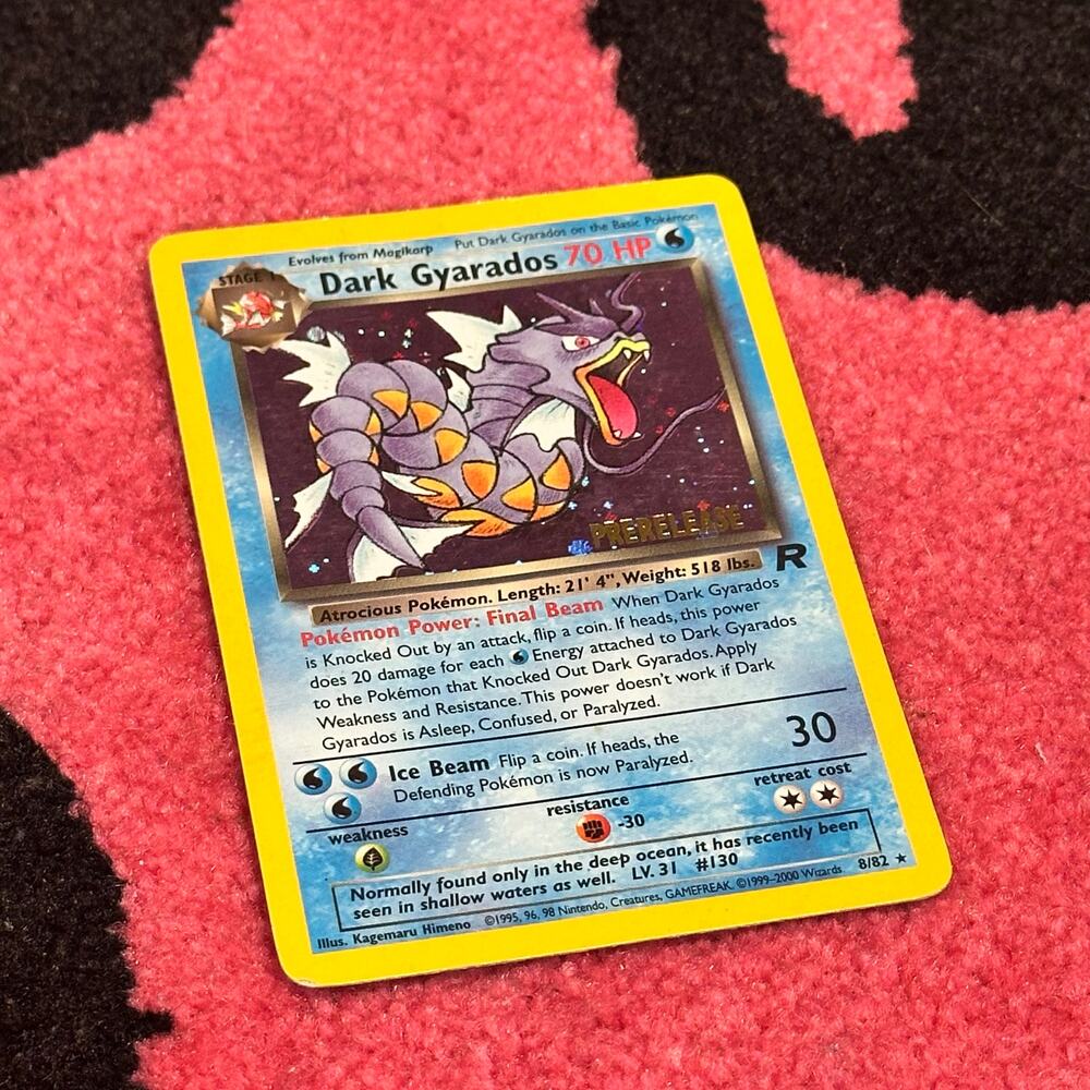 Dark Gyarados [Prerelease] #8 – Pokémon Team Rocket – As Pictured